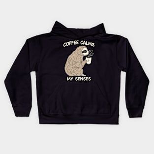 Coffee Sloth Kids Hoodie